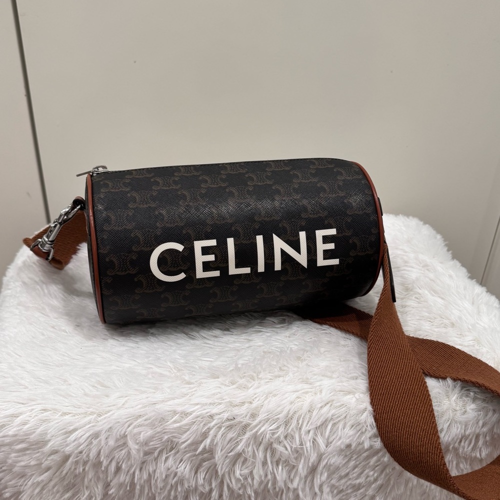 Celine Black and Brown Crossbody Bag